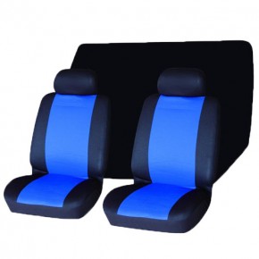 Κάλυμμα Σετ 6τμχ Υφασμάτινο Autoline House Auto 2 Χρώματα Μάυρο-Μπλε