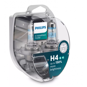 Λάμπες Philips H4 X-treme Vision Pro150 12V 60/55W Έως 150% Περισσ.Φως 2τμχ